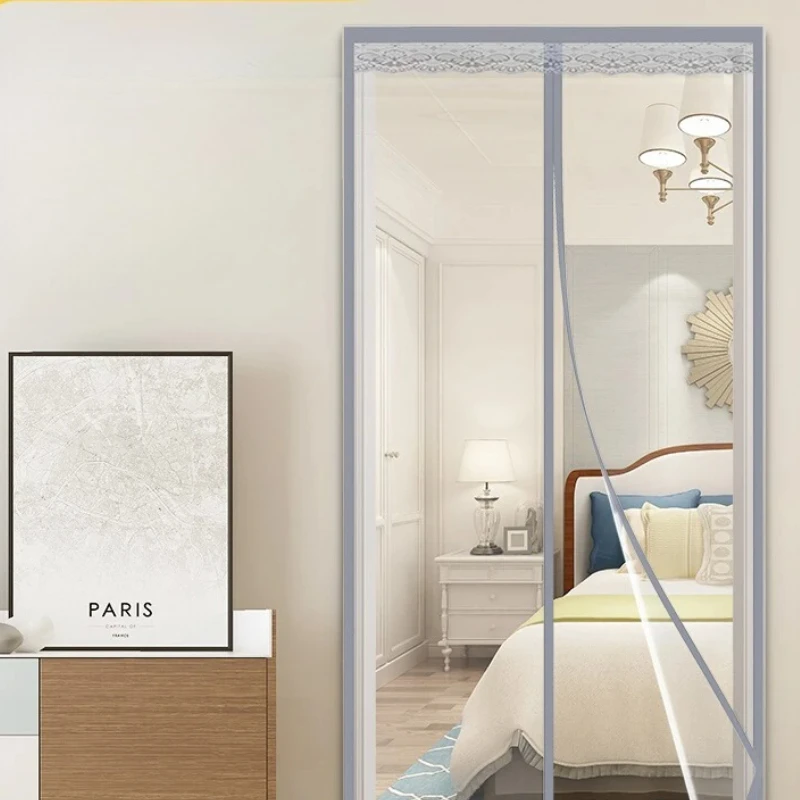 Transparent PVC Door Curtain - No Drill Summer Windproof Air Conditioner Barrier, Kitchen Smoke Blocking for Home & Office