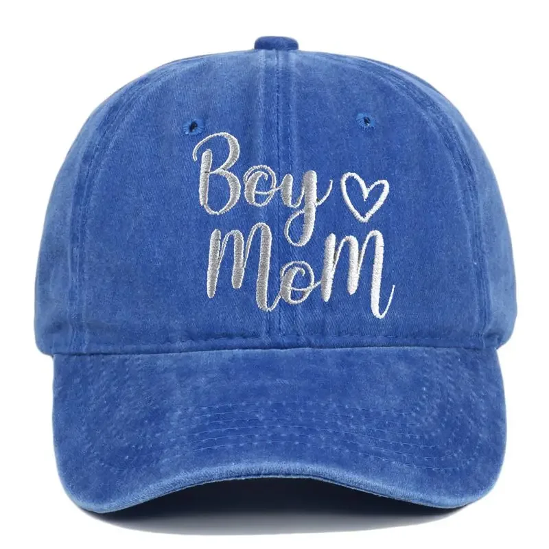 Summer Spring Hat Female Male Embroidered Letter Wash Denim Baseball Hat Casual Korean Version Thin Couple Soft Top Duck Hat