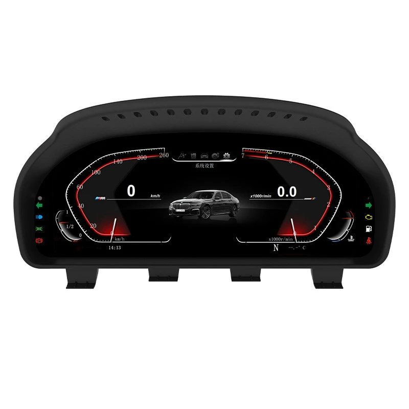 The old X5 E70 full LCD instrument panel, modified and upgraded with a new smart LCD instrument speedometer