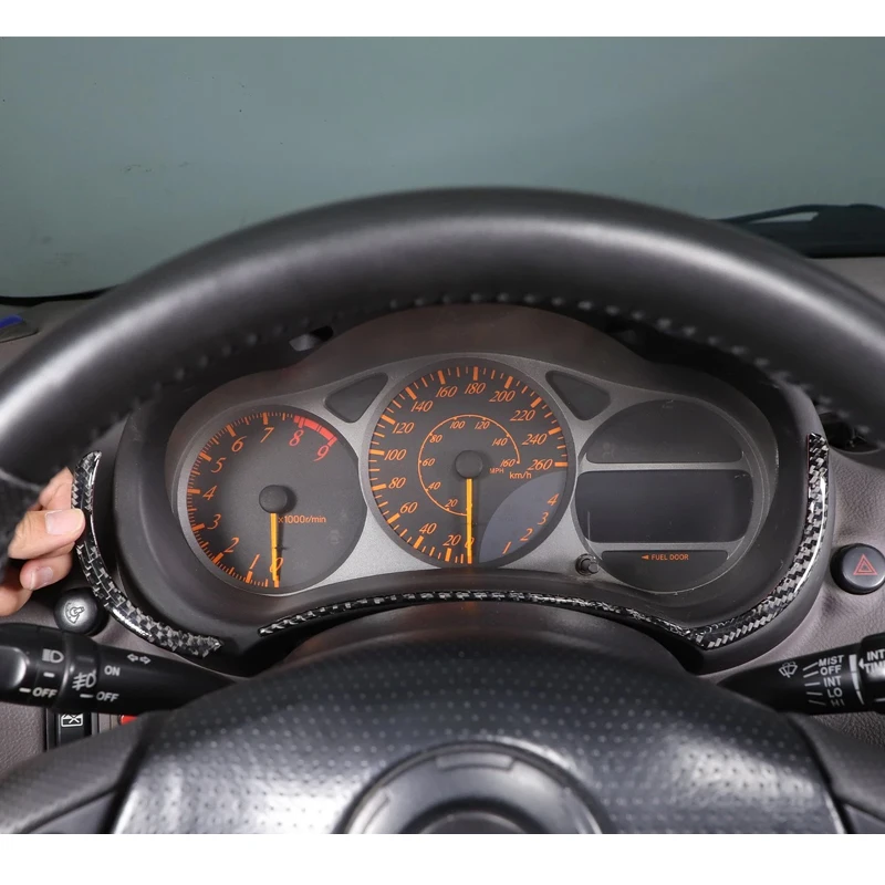 LHD/RHD For Toyota Celica 1999-2005 Carbon Fiber Car Speedometer Panel Cover Sticker Trim Car Interior Accessories