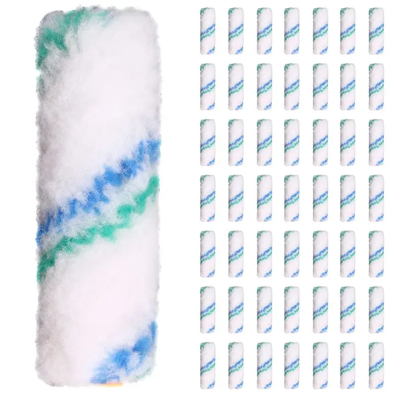 N96R 50PCS 4Inch 100Mm Profesional Wall Paint Roller Set  Mini Roller Paint Coating Edger Painting Rolling Brush For Wall