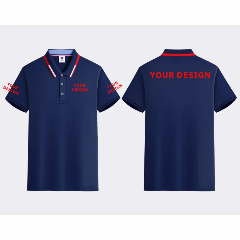 Summer Casual Short-sleeved Polo Shirt POLO Shirt Personal Company Customization Embroidery Printing