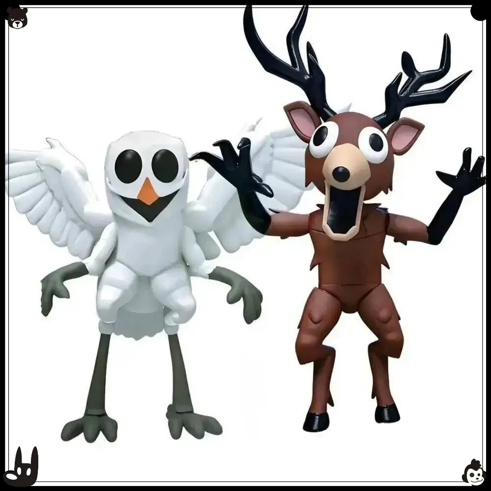 99 ليال في الغابة أرقام لعب للأطفال 99 ليال في الغابة تمثال الرعب الغزلان البومة الماعز الذئب بولي كلوريد الفينيل نموذج لعبة حلية