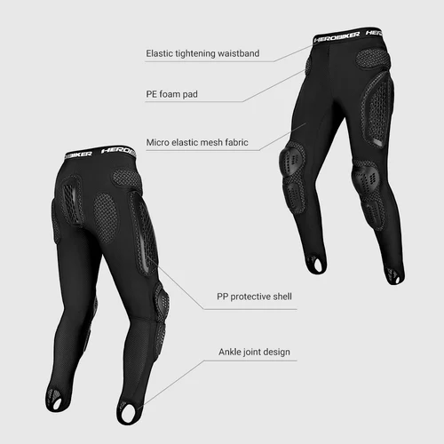 Imagen 2 del producto Pantalones de armadura para motocicleta, pantalones de armadura para Moto de carreras todoterreno para hombre, pantalones de Moto resistentes a caídas para conducción al aire libre, protección para montar