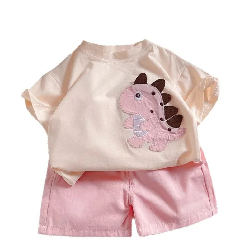 

New Summer Fashion Baby Clothes Suit Children Girls Short Sleeved T-Shirt Shorts 2Pcs/Sets Kids Clothing Set Infant Tracksuits