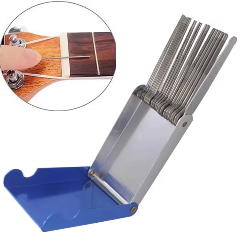Miwayer Guitar Nut Files Needle Blank Guitar Bridge Saddle Nut DIY Slotting File Set for Acoustic Guitar Ukulele Luthier Tool image 6