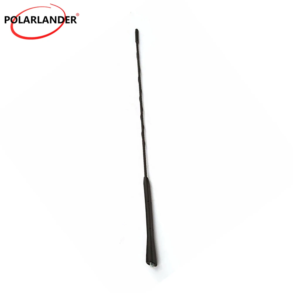 16 Inch Universal Spiral Whip Car Antenna Mast AM FM Roof Aerial Rubber Metal Screw‑on Replacement Antenna
