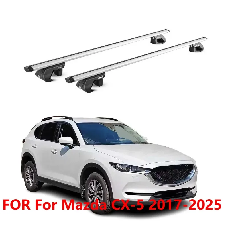 

For Mazda CX-5 2017-2025 Roof Rack Cross Bars Silver 2PC Luggage Carrier