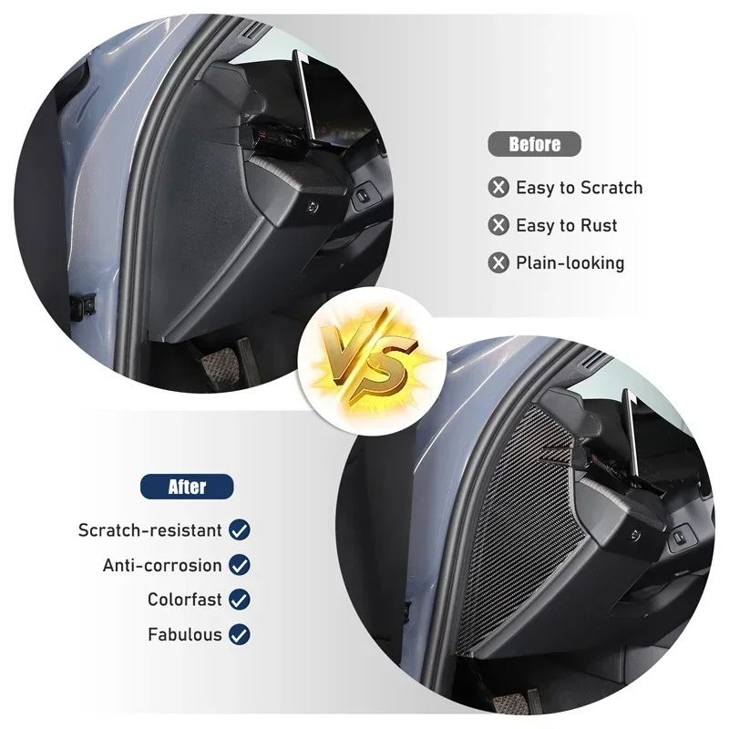 

For BMW 5 Series G60 2023+ Soft Carbon Fiber Material Car Door Anti-Collision Sticker Car Protective Accessories 2Pcs