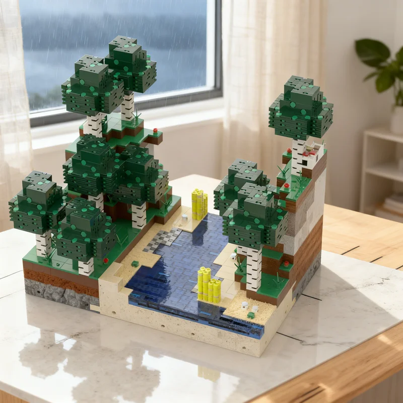 

5350pcs MOC The Birch Forest my world Model Building blocks Construction Christmas gifts toy creative DIY idea Education Brick