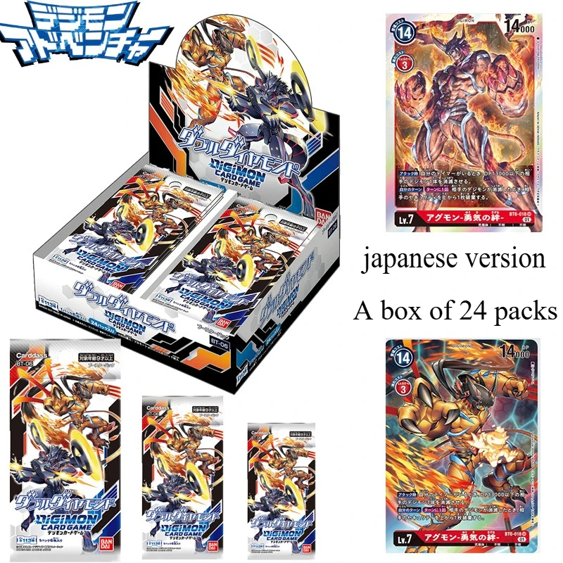 

Горячая официальная коробка для карточных игр Bandai Digimon BT-06, японская версия с двойным бриллиантом, запечатанная коллекция редких карт аниме SR SEC