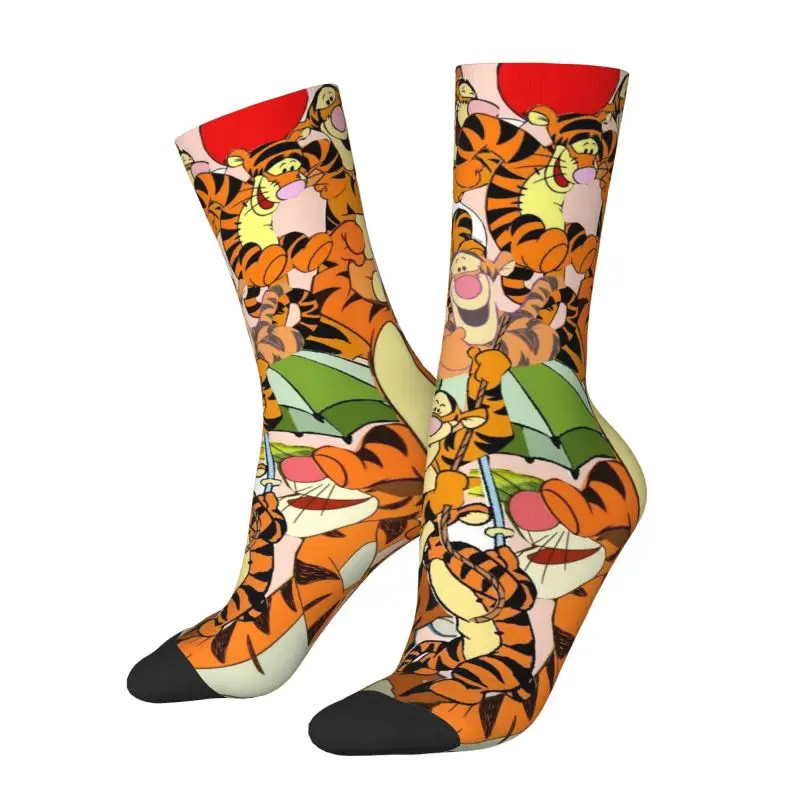 

Custom Cute My Friends Tigger Pooh Socks Men Women Warm 3D Print Cartoon Sports Basketball Socks