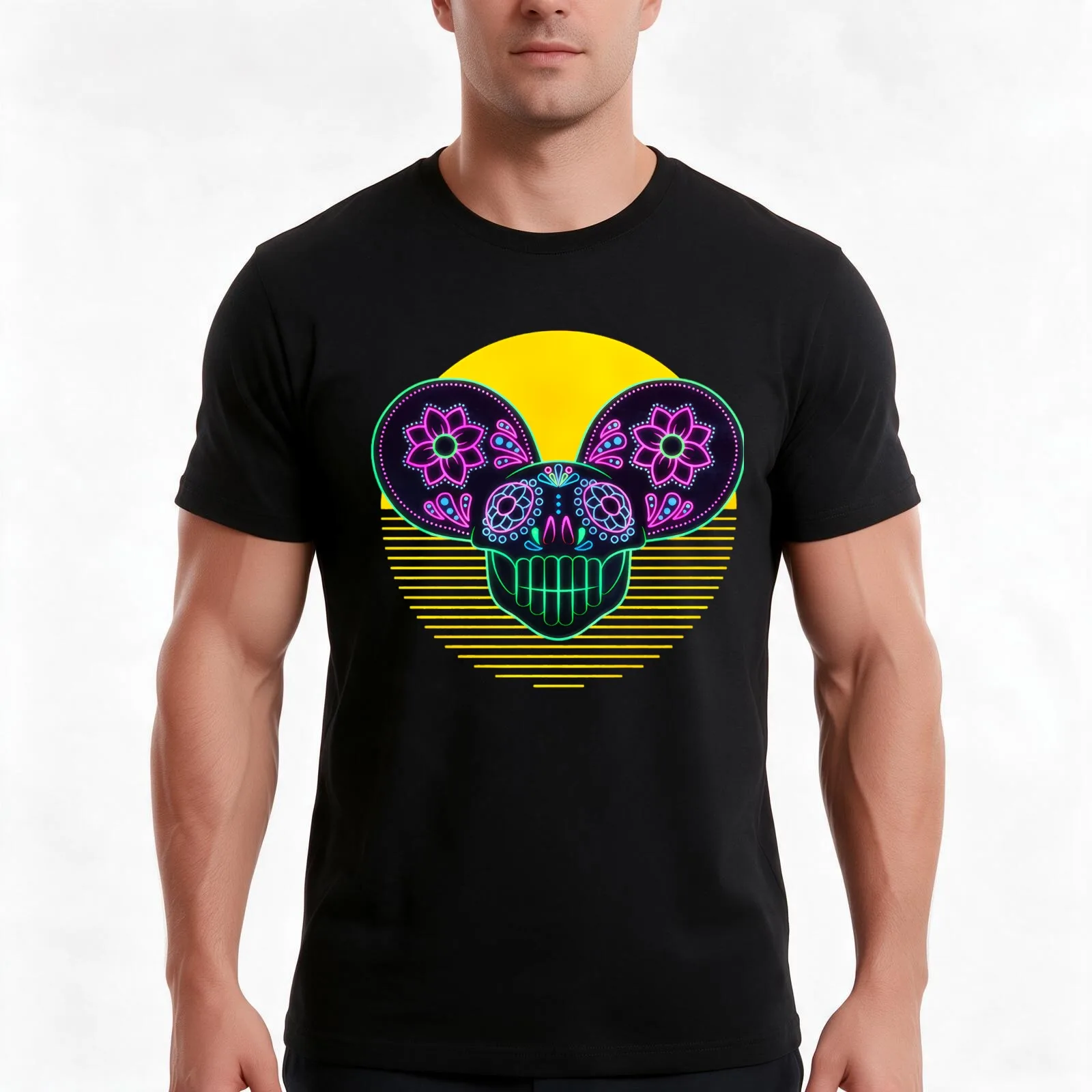 DeadMau5 T-Shirt, Summer Casual Cotton Tee, Oversized Streetwear Tops, Vintage Graphic Print, Loose Fit Short Sleeve
