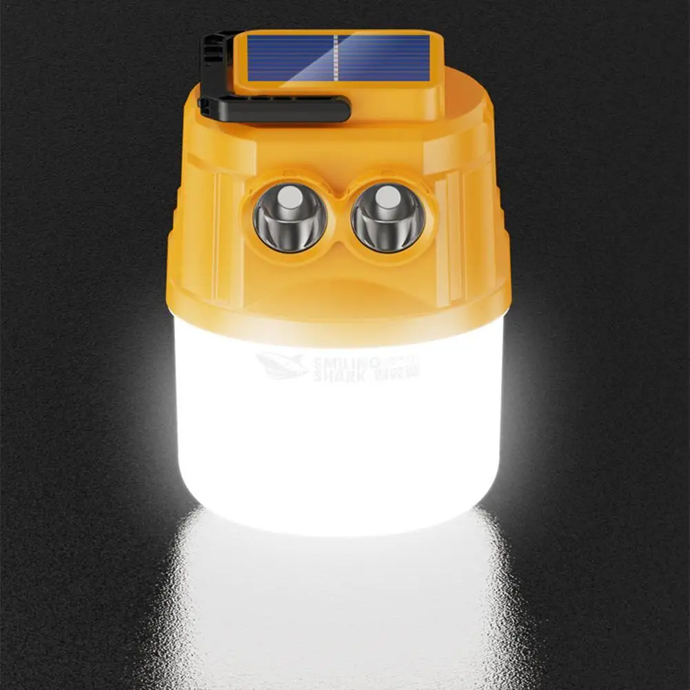 

Portable USB Rechargeable LED Solar Camping Light Handheld Emergency Light 3 Modes Light Outdoor Camping Stall Light