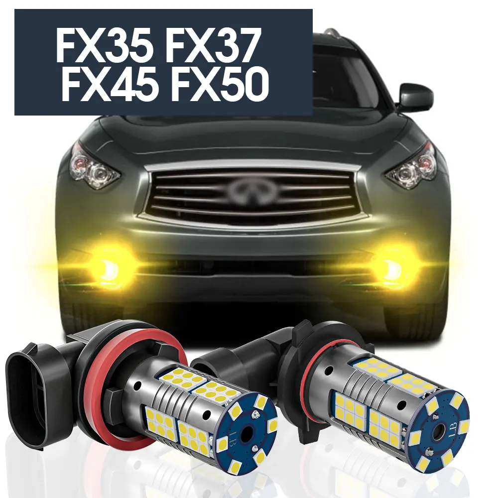 

2pcs LED Fog Light Lamp Blub Canbus Accessories For Infiniti FX35 FX37 FX45 FX50 2005 2006 2007 2008 2009 2010 2011 2012 2013