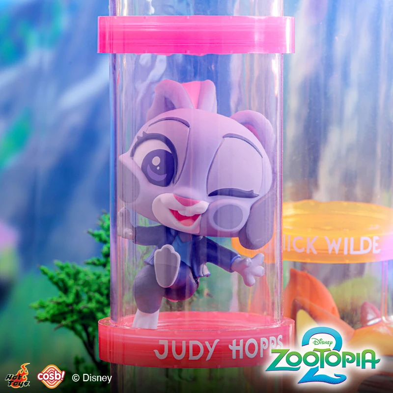 Hottoys ديزني Zootopia 2 أنيمي الشكل نيك جودي ليوبارد ضابط كوسبي صندوق أعمى صغير انبوب ماء اتصال سلسلة نموذج الهدايا