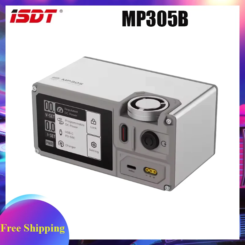 ISDT Esther MP305B Adjustable Power Supply Programmable Linear DC Voltage Regulator 2.8-inch Touch Screen APP Portable