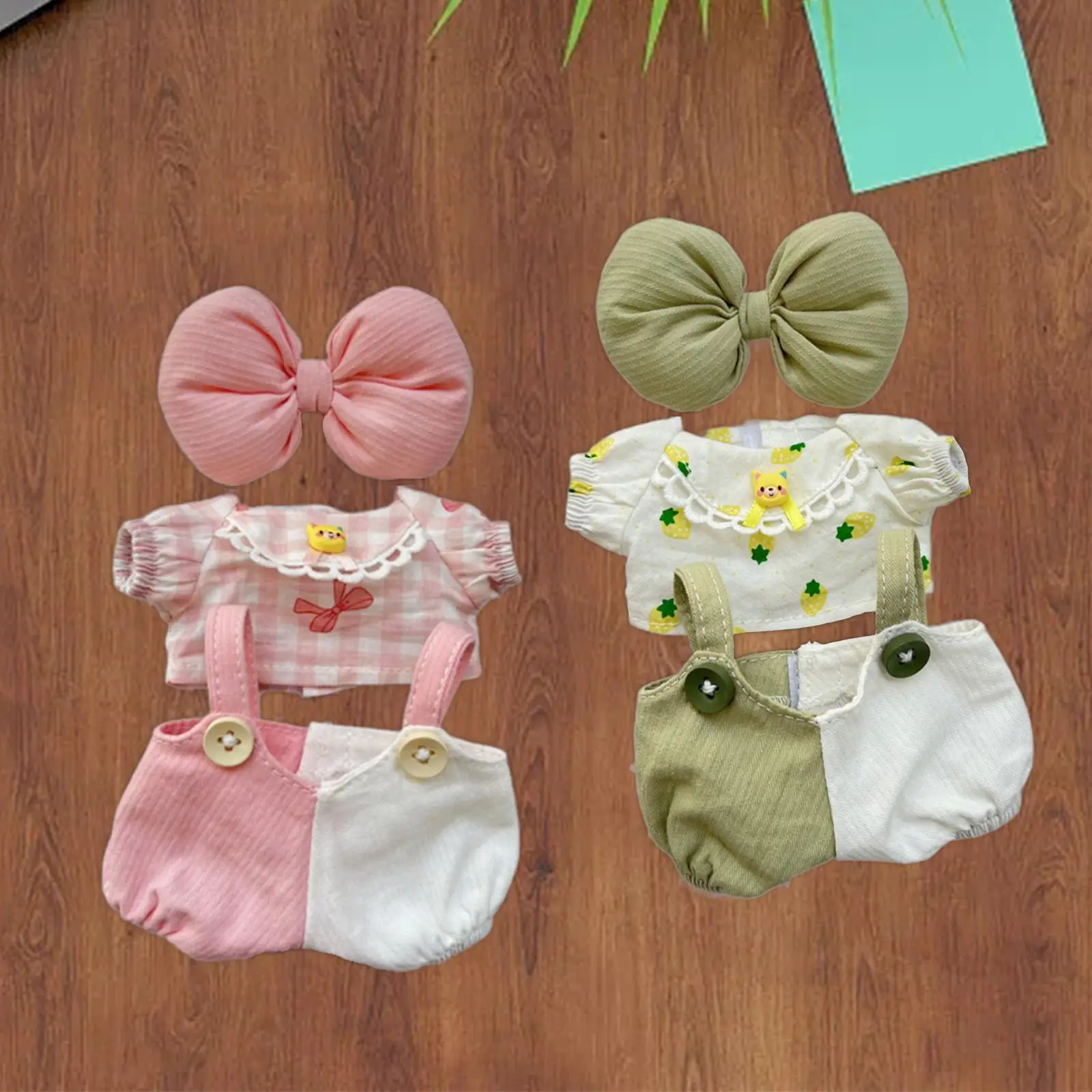 Plush Doll Clothes for 15cm Doll Clothes Adorable Doll Accessories Outfits Cute Doll Clothes Suit Costumes Gift for Girls