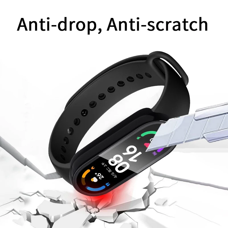 2 in1 kılıf ekran koruyucusu için Xiaomi Mi Band 9 8 7 5 4 3 kılıf + Film tam kapsama koruyucu kapak için Miband 6 7 band 5 4 3 NFC