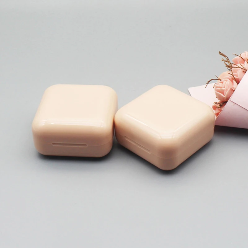 1Pcs Empty Cosmetic Blusher Compact Square Eyeshadow Case Magnetic Button Base With Mirror Palettes Container - Image 5
