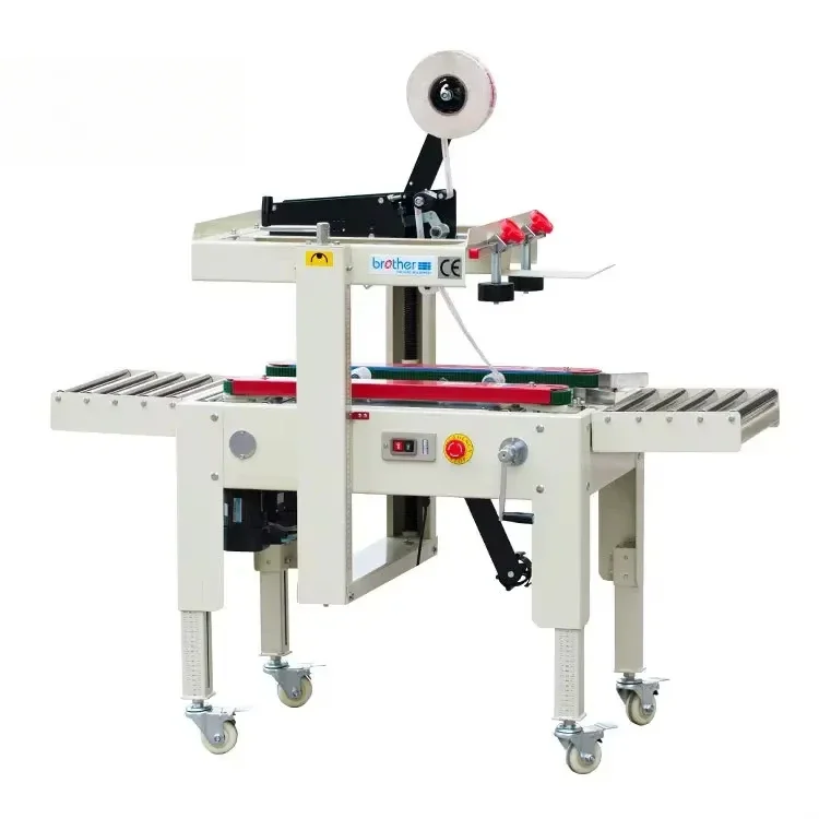 Carton Tape Sealer Fxj5050I,Top and Bottom Belt Driving Best Selling China Semi-automatic ,Column Movle