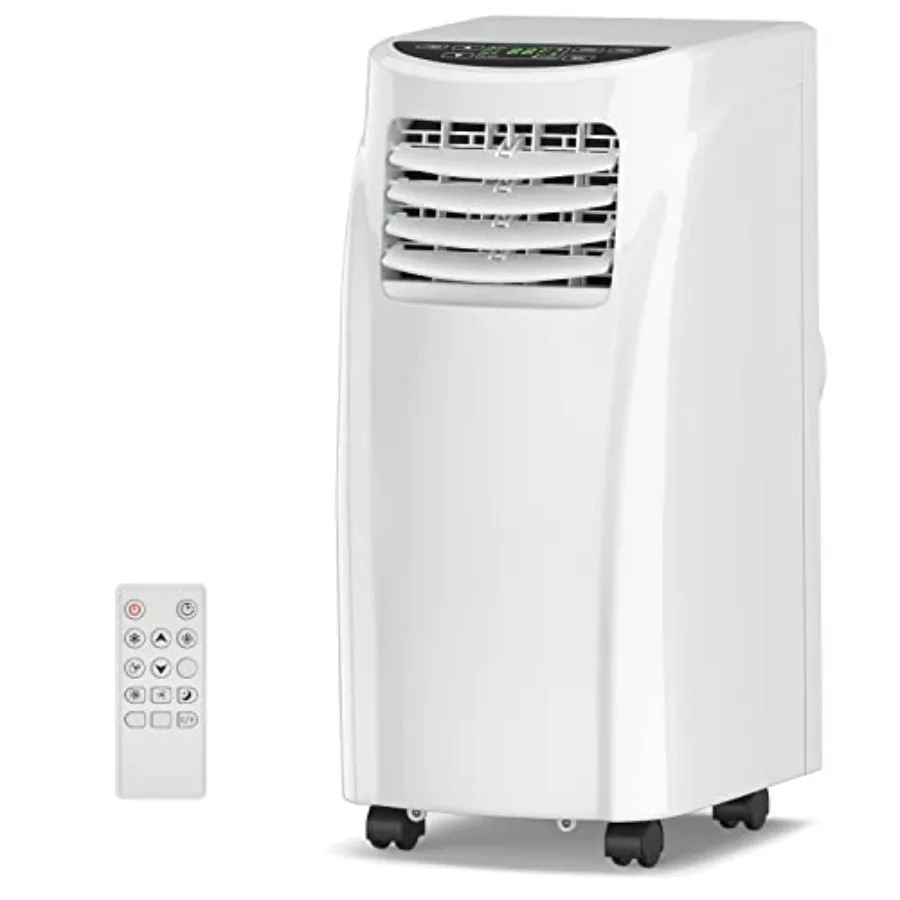 Aire acondicionado portátil de 8000 BTU para espacios de hasta 230 pies cuadrados con control remoto Deshumidificador Ventana Montaje en pared 4 ruedas giratorias