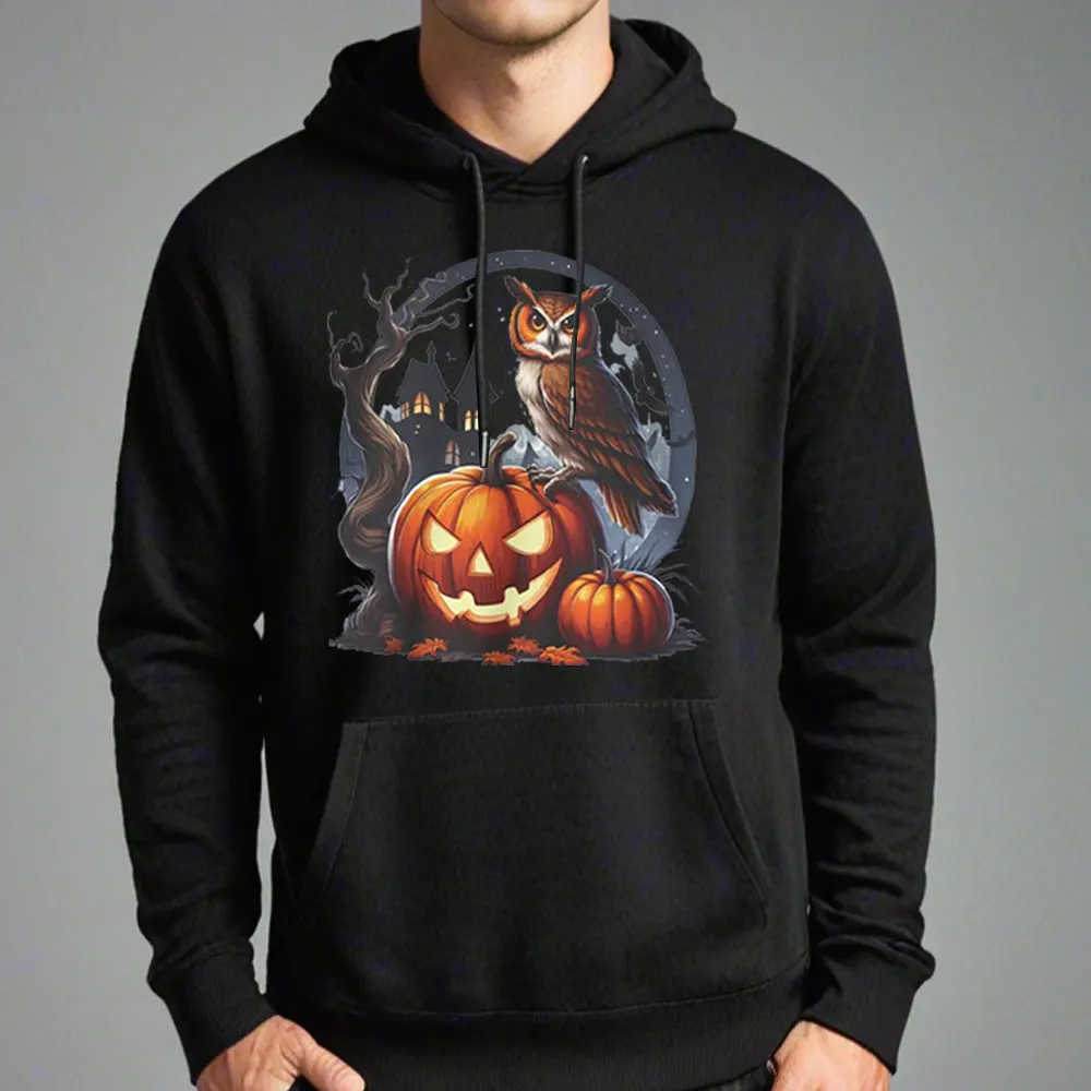 Get Spooky Cozy This Halloween!  Unisex Halloween Long Sleeve Crewneck Sweatshirt Scary Pumpkin Graphics Fall Men Hoodie