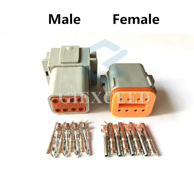 8 Pin Deutsch DT06-8S DT04-8P Female Male DT Series Automotive Connector AC Assembly Waterproof Electrical Wire Socket