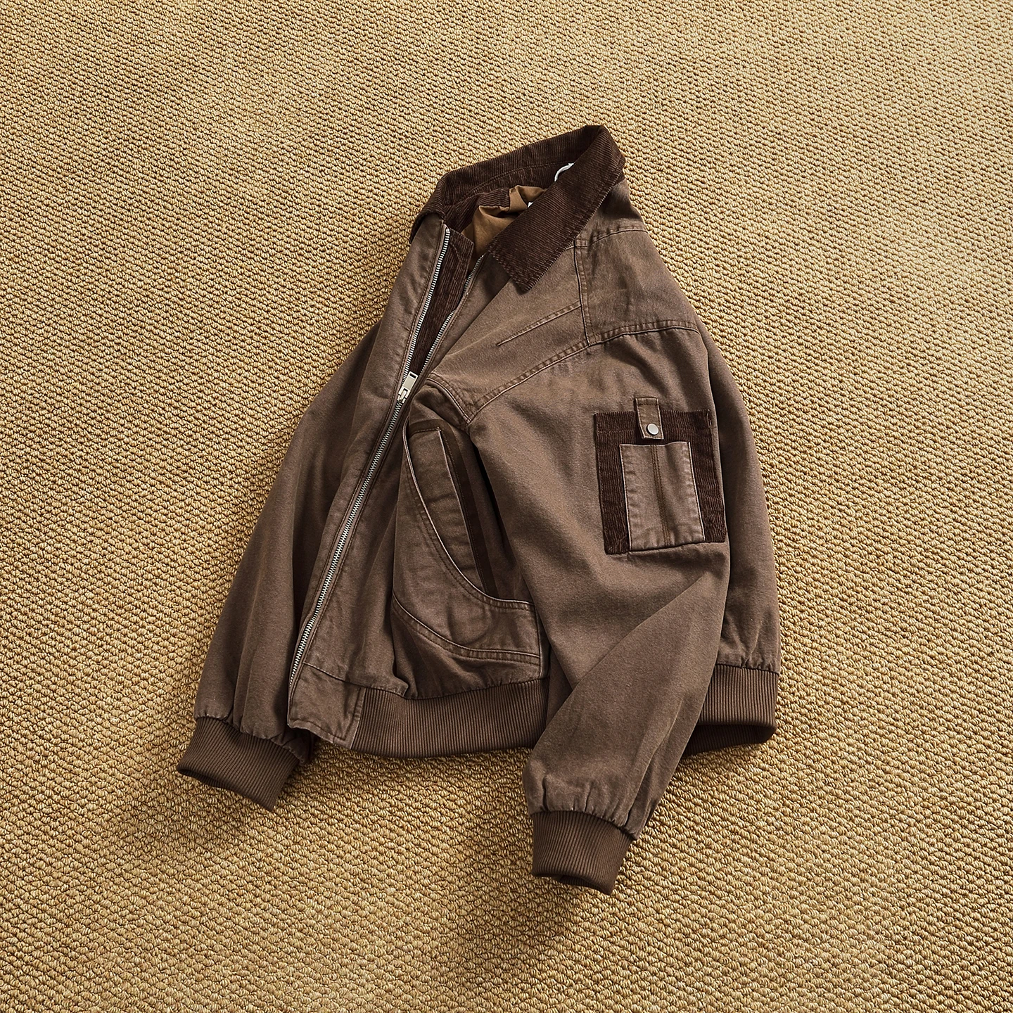 

Мужская утепленная вельветовая куртка-пилот в стиле ретро с воротником, осенне-зимняя верхняя одежда свободного кроя с длинными рукавами на молнии