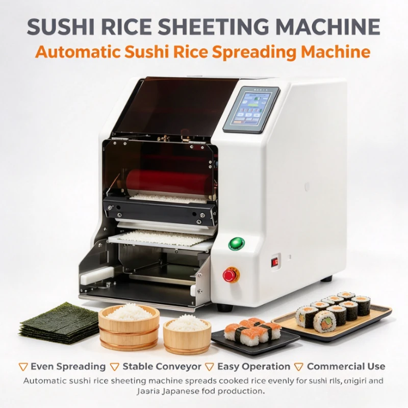 Custom Commercial Automatic Sushi Rice Spreading Machine Touch Screen Electric Rice Sheet Maker for Sushi Roll Production Shop