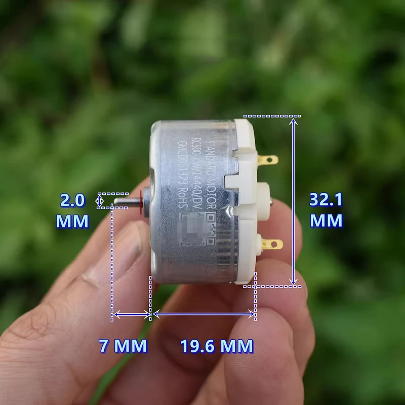 

Standard RC500-KW/14440 Mini RC500 Motor DC 6V 9V 12V 6800RPM Small 32MM Round Spindle Motor DIY Sweeper Robot Machine Sprayer