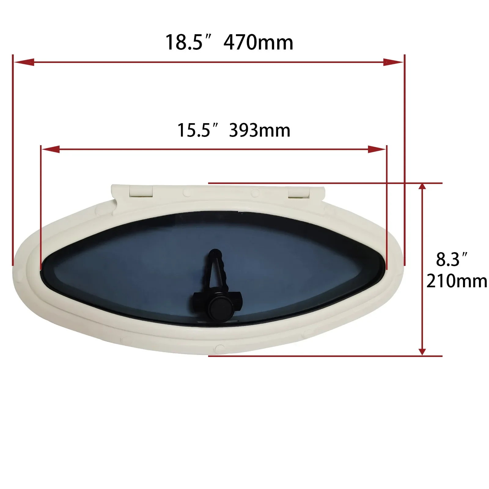 Best-selling Marine white oval tempered glass porthole glass Marine accessories