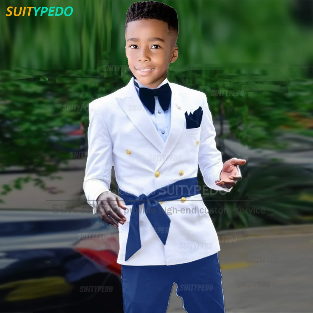 Kids Suit Sets For School Activities Wedding Party Ring Bearer Slim Fit Outfits Graduation Ceremony Formal Blazer Pants 2 Pieces