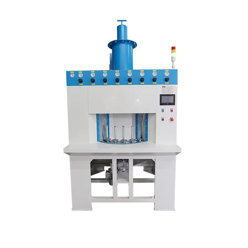 Automatic Sandblasting Machine Continuous Rotary Sandblaster Cabinet for Cylinder Parts Customized