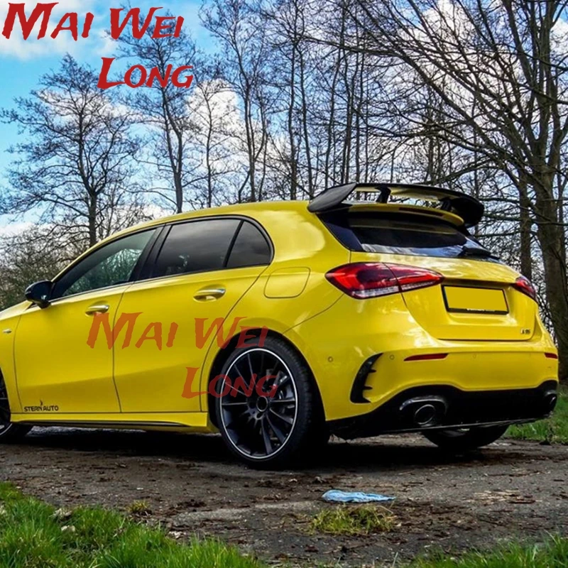 For Mercedes Benz W177 Hatchback A-Class A180 A200 A250 A260 & A45 AMG 2019 2020 ABS Plastic Black Red Color Rear Spoiler Wing