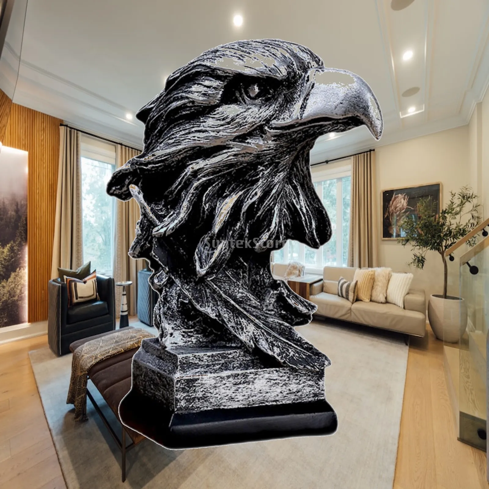 Animal Sculpture Artificial Desktop Ornament for Bedroom Study Room Shelf