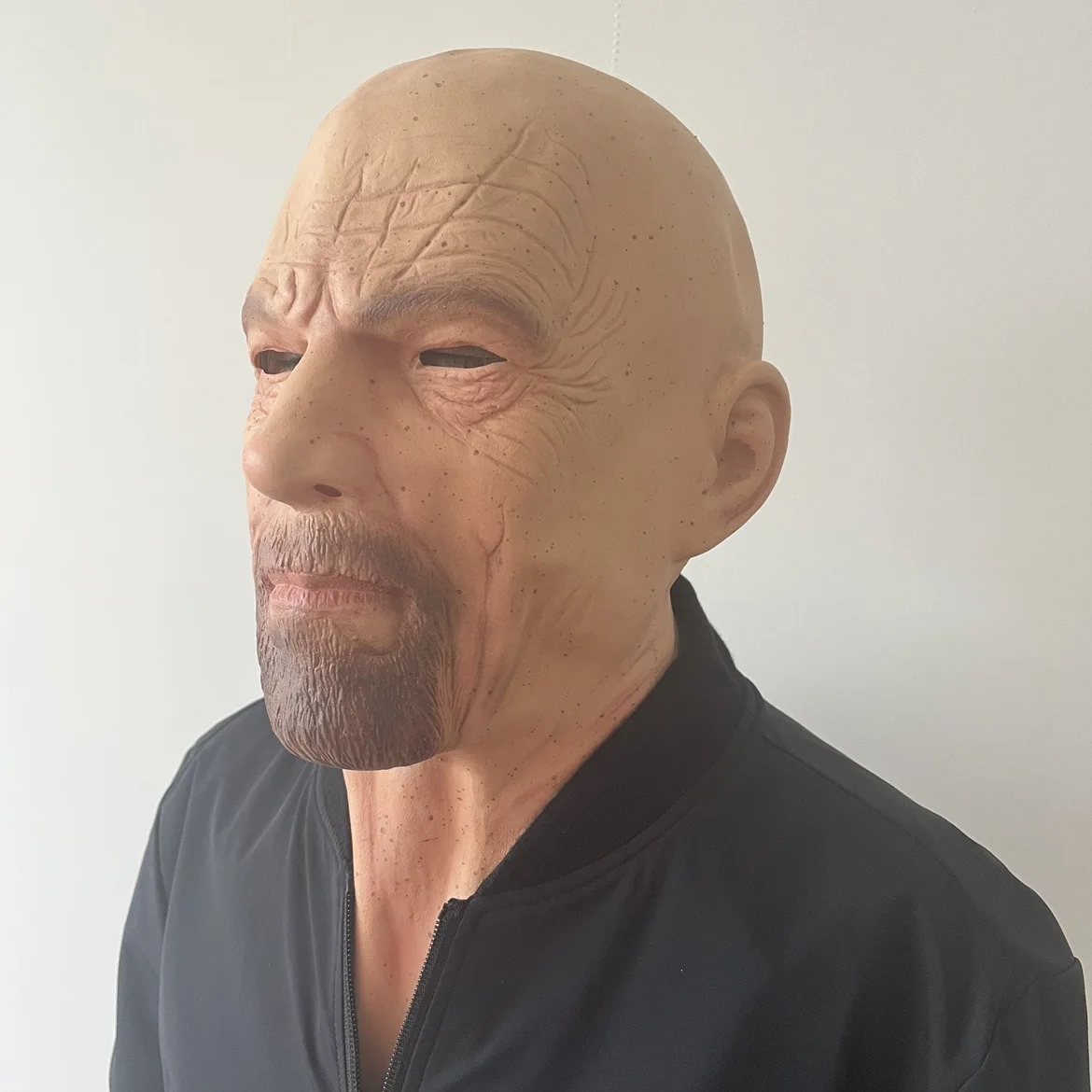 Halloween Realistic Old Man Wrinkle Full Head Mask Halloween Masquerade Party Props