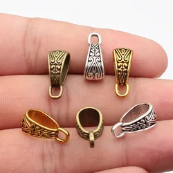 WYSIWYG 20pcs 17x6mm Big Hole Beads Bail Beads 3 colors Antique Silver Color Antique Gold Color Bail Beads Pendants Charm