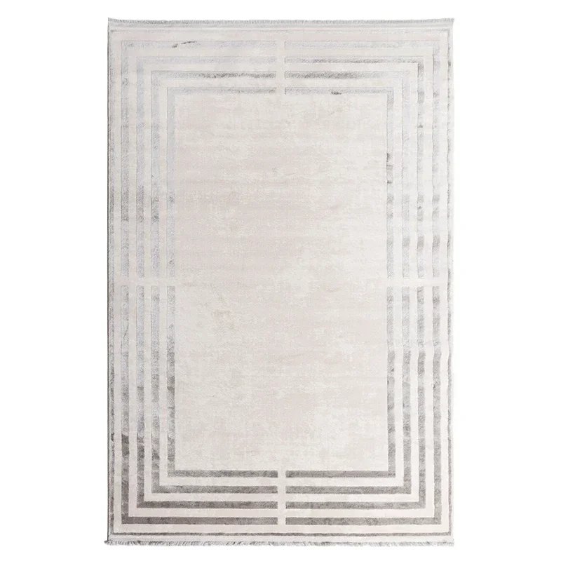 Light luxury modern simple living room bedroom home plain three-dimensional striped carpet