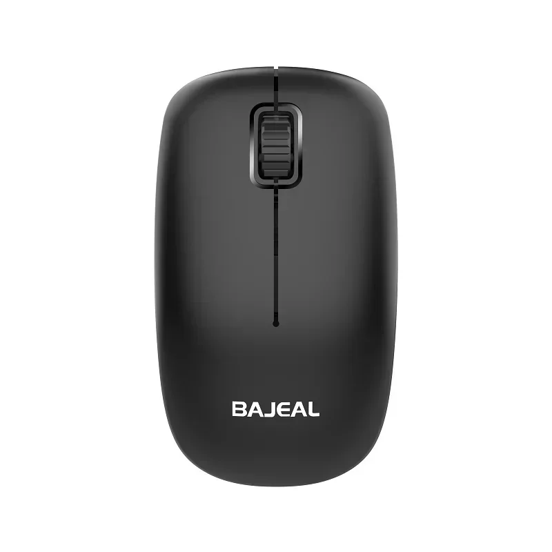 BAJEAL Mouse nirkabel M2, Mouse komputer optik ergonomis dengan penerima USB klik senyap untuk komputer Laptop PC