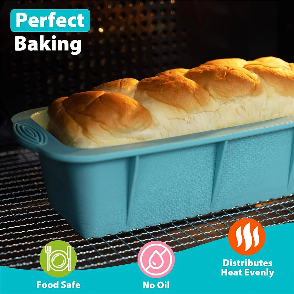 Rectangular Silicone Bread Pan Mold Toast Bread Molds Cake Trays Long Square Cake Mould Bakeware Non-stick Baking Tools