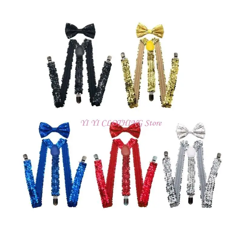 N5KF Các thiết bị sê -ri sành điệu với Bowtie cho nam giới nẹp phụ kiện trang phục cho đám cưới và lễ kỷ niệm ngày lễ