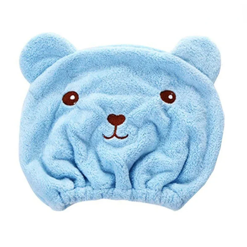 Lovely Cat Hair Drying Cap Towel Microfiber Quickly Dry Hair Shower Hat Wrapped