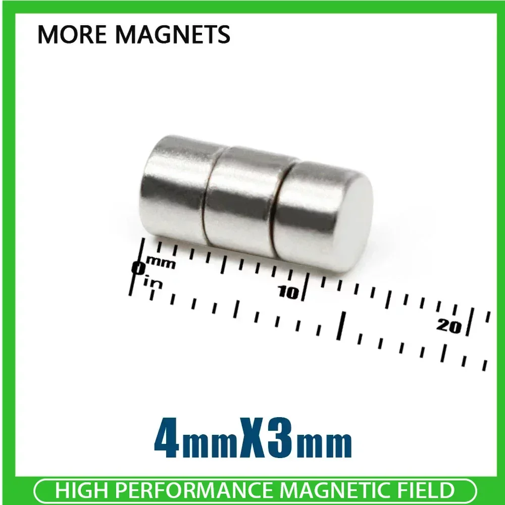 

100/200/500/1000 шт., круглые мощные неодимовые магниты 4x3 мм