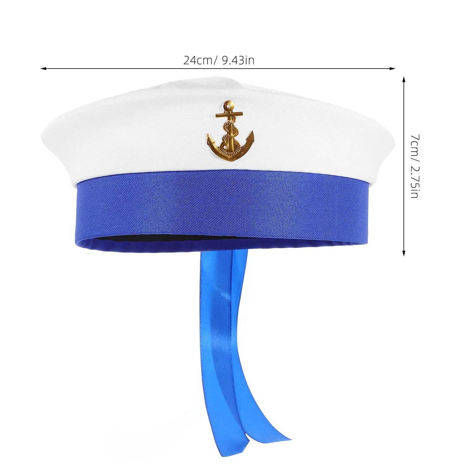 Sailor Hat Round Costume Party Cosplay Accessory For Women Men Yacht Boating Sun Hat Decorative Headwear