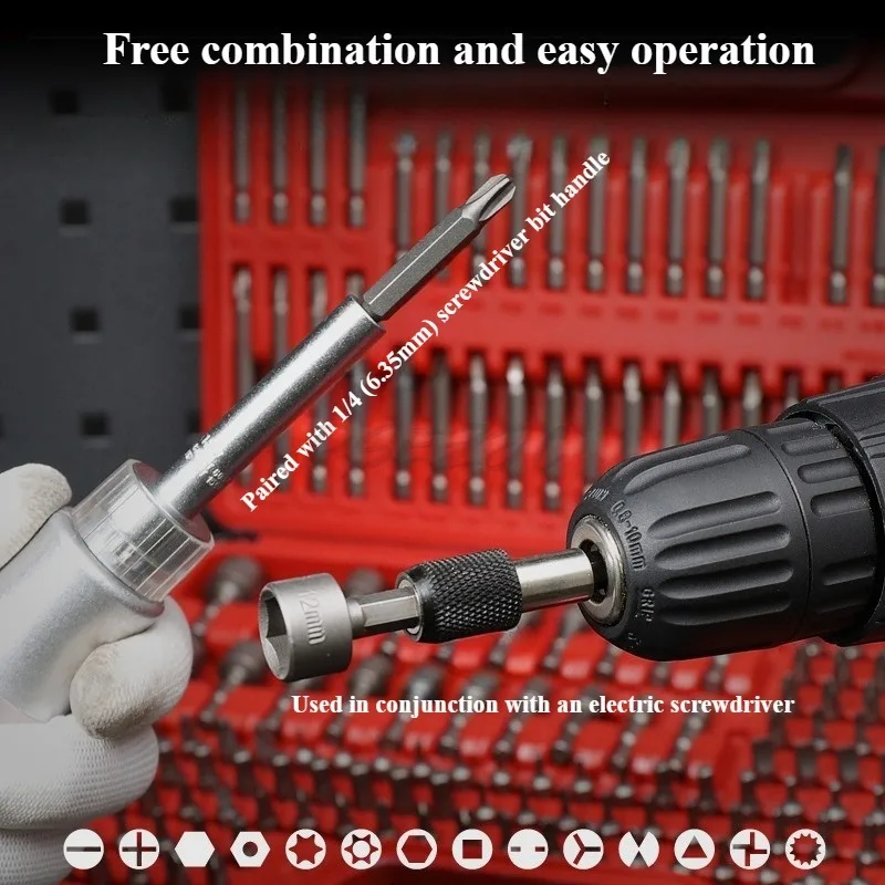 Chromium Vanadium Steel Screwdriver Set Plum Blossom Hexagonal Triangle Screwdriver Head Toolbox
