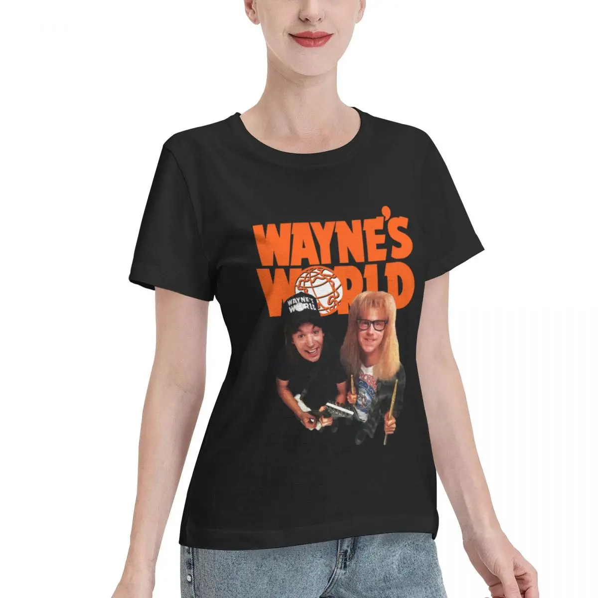 Oversized Option Wayne S World Women's T-shirt Outdoor Activity Ladies Tee