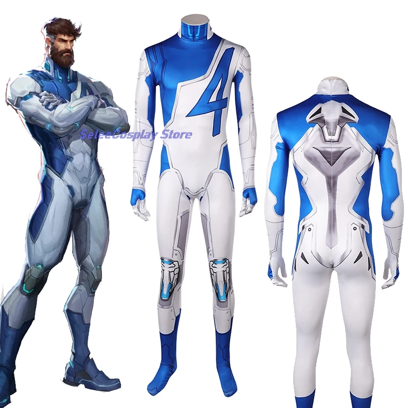 

Фантастический комбинезон для косплея Marv Mister Rivals, костюм супергероя Dr. Reed Richards, комбинезон, униформа, одежда для вечеринок на Хэллоуин