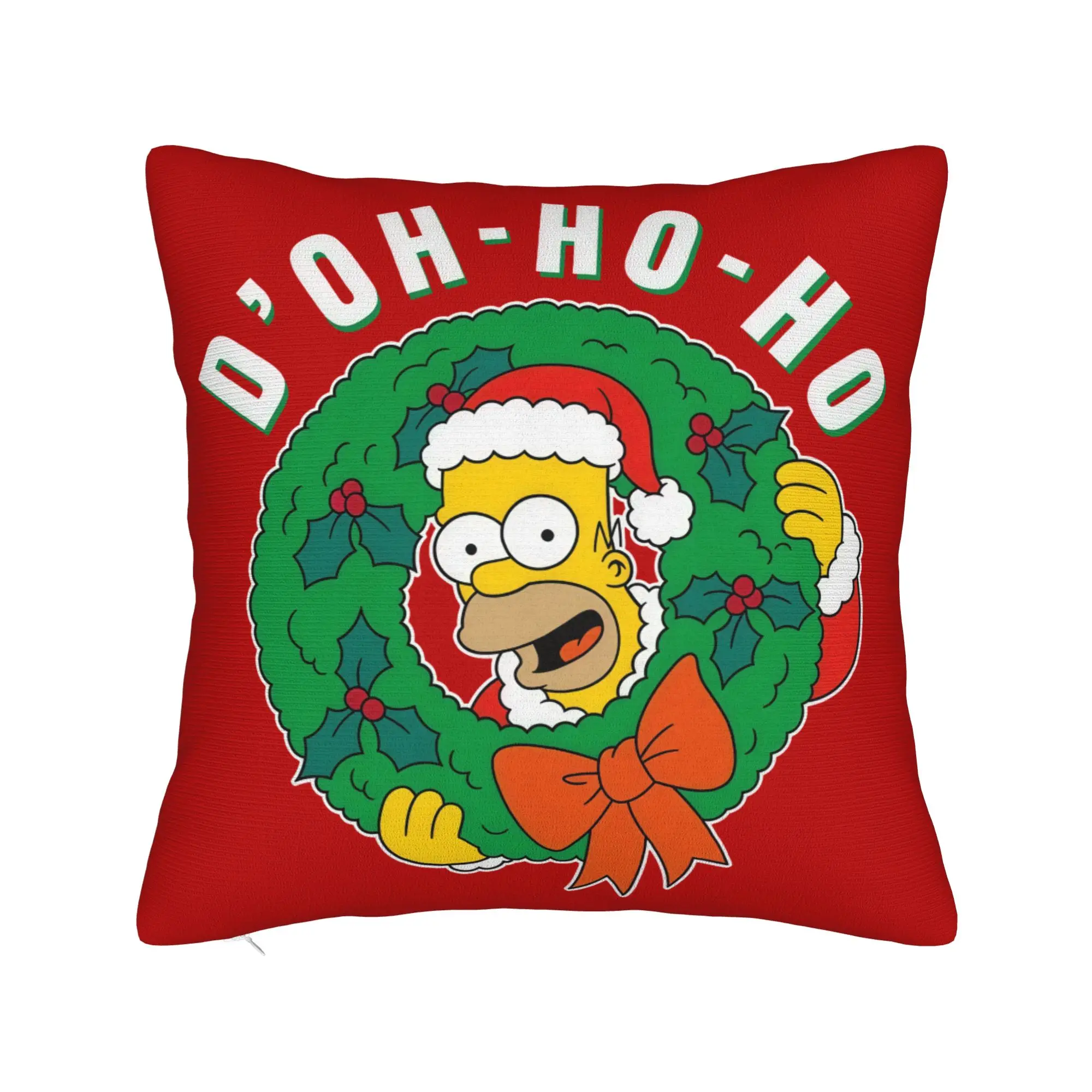 Cartoon S-Simpsons Christmas Pillowcase Printing Polyester Cushion Cover Decorations  Pillow Case Cover Car Square 45*45cm