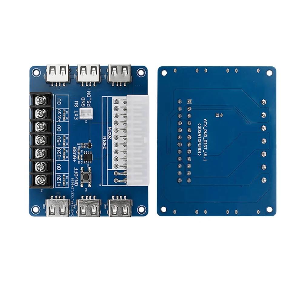 ATX Power Output Expansion Board 20pin 24pin 6 USB PC Power Supply Universal DIY Modified Accessories +12V -12V 5V 3.3V Output